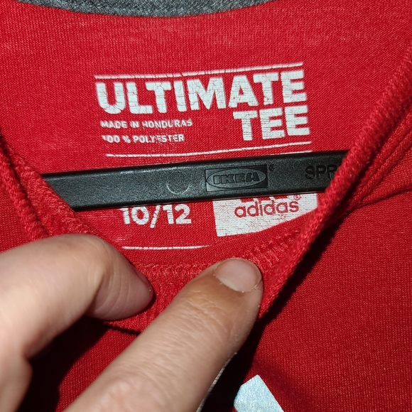 Boys Adidas Climalite cotton red Tee 10/12. Great condition. - Picture 6 of 6